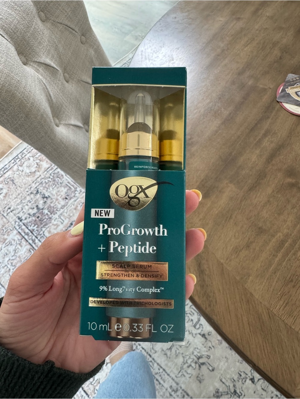 ProGrowth + Peptide Scalp Serum — Green & Gold